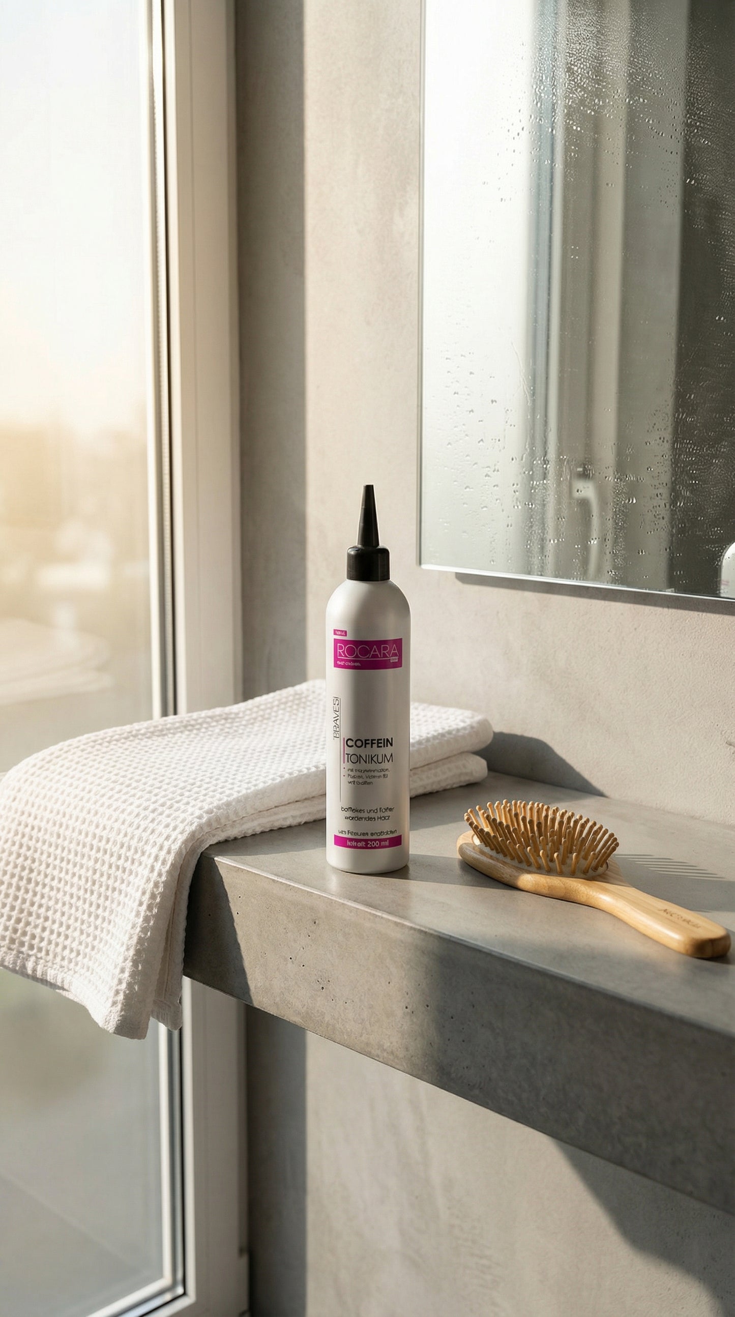 Rocara Hair – Koffein-Shampoo 250 ml und Koffein-Tonic 200 ml – Haarwuchs-Set für Frauen