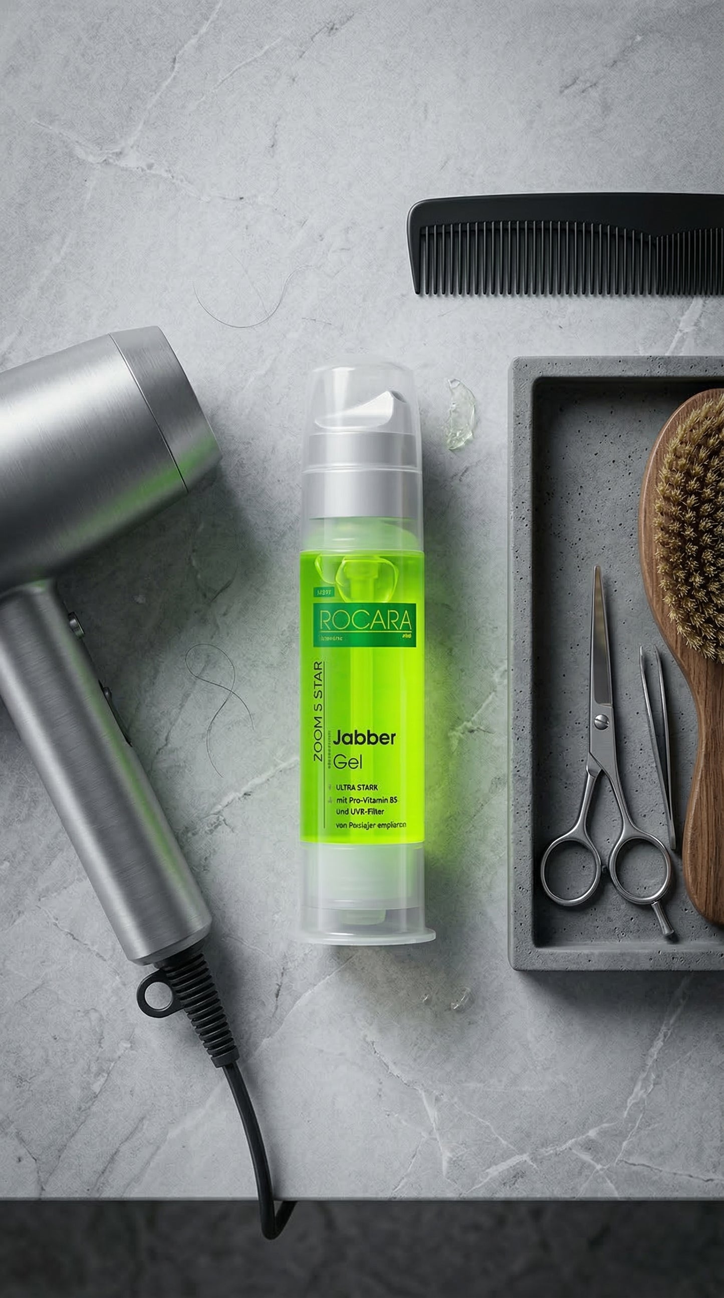 Rocara Hair - Zoom 5-Star Jabber Gomina - Hair fixative gel -100 ml