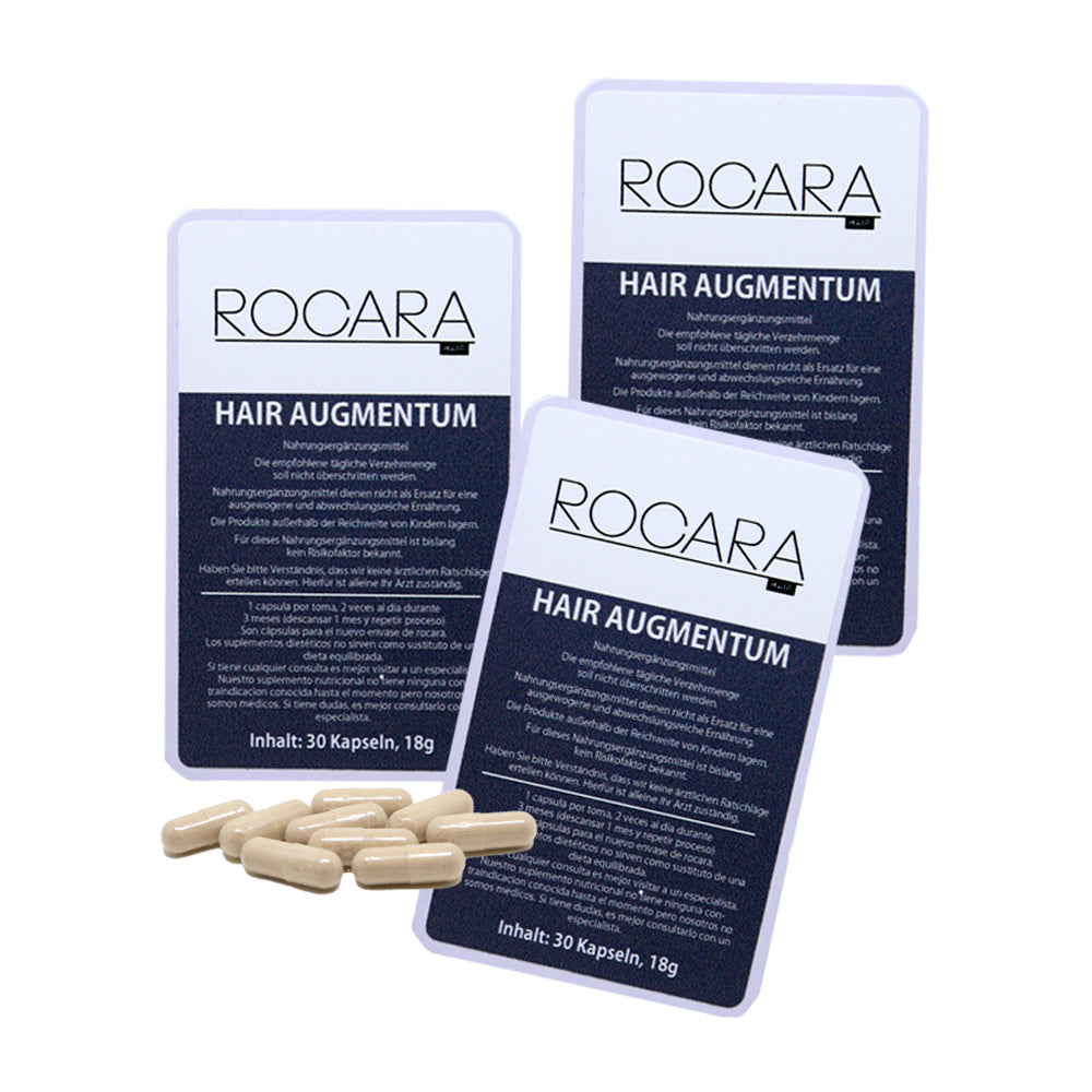 Rocara Hair - HAIR AUGMENTUM - Cápsulas para el crecimiento del cabello - 30 cápsulas