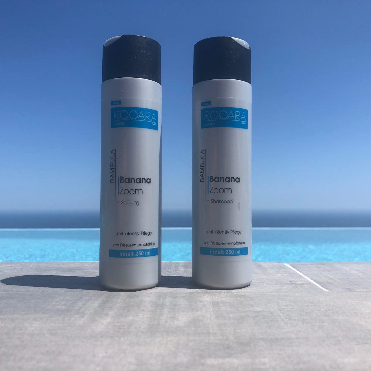 Rocara Hair - Bambula Banana Haarpflegeset - Shampoo 250 ml und Spülung 250 ml