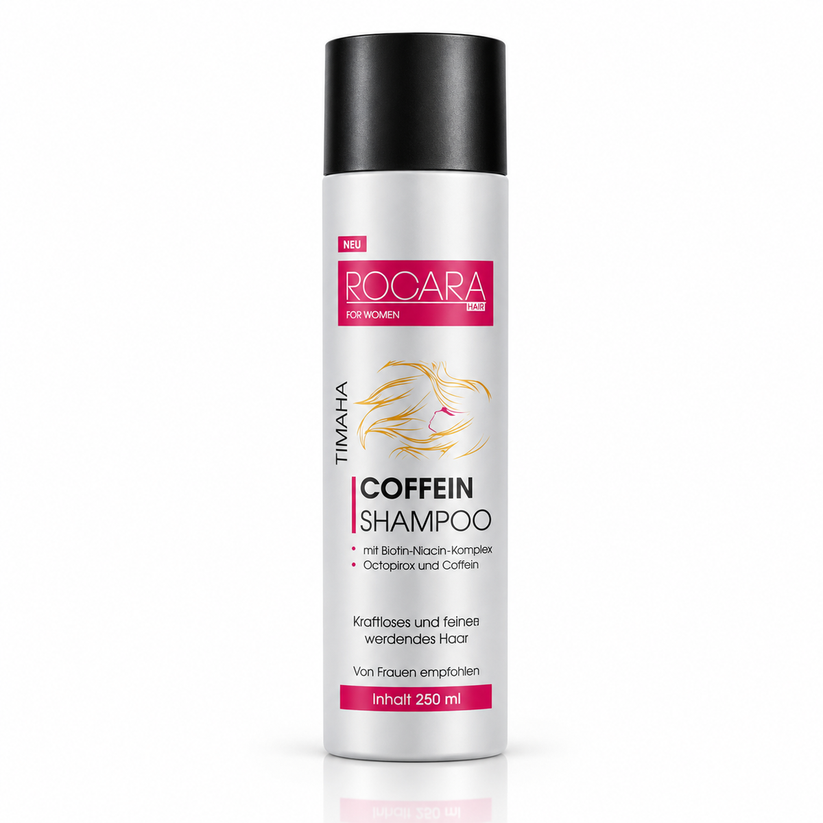 Rocara Hair – TIMAHA Koffein-Shampoo für Haarwachstum – 250 ml für Frauen