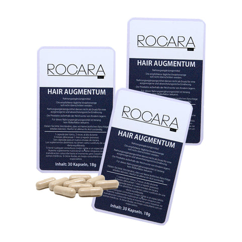 Rocara Hair - HAIR AUGMENTUM - Cápsulas para el crecimiento del cabello - 90 cápsulas